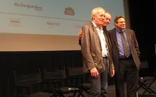 Les Cowboys co-producers Jean-Pierre Dardenne and Luc Dardenne with Richard Peña